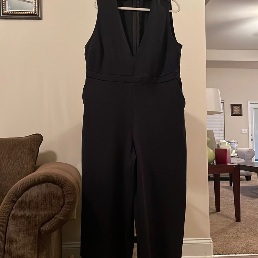 Cropped Black Jumpsuit